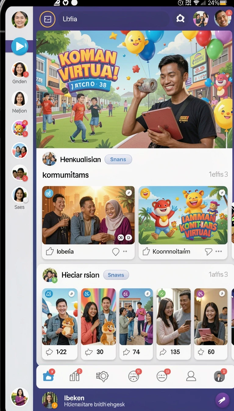 Cuplikan layar menu unduhan danavip untuk perangkat Android